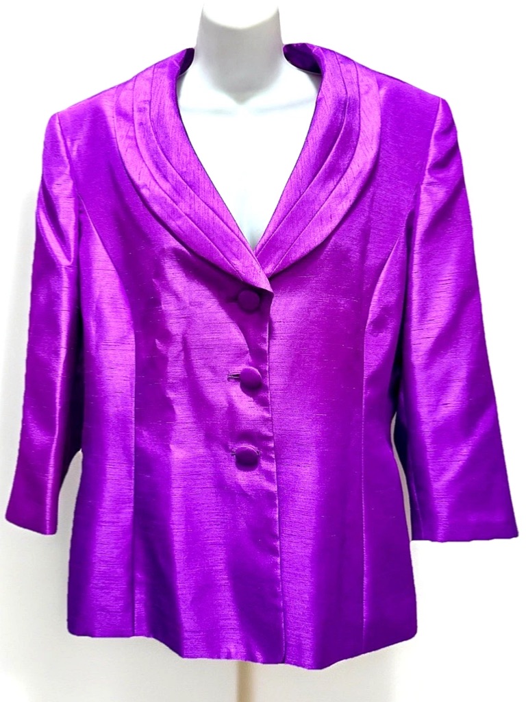 Preston & York Vibrant Satin Suit Blazer
